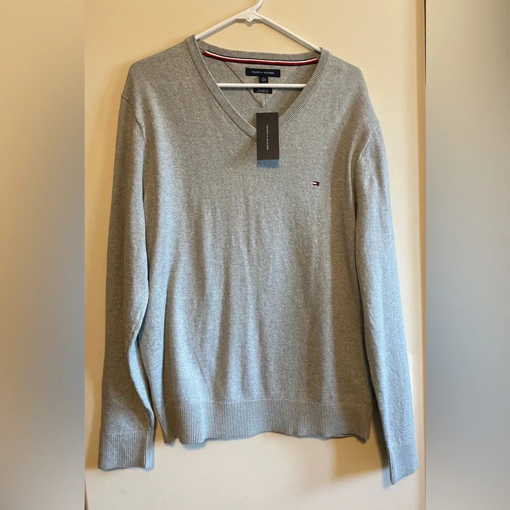 🆕 Tommy Hilfigure XL pullover puma cotton cashmere blend NWT - Picture 4 of 8